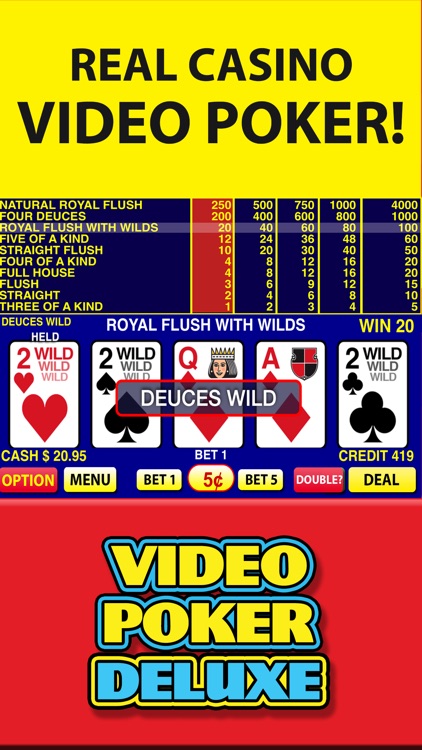 Video Poker Deluxe - Vegas Casino Video Poker Game