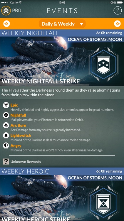 Events for Destiny Track Public Events Timers