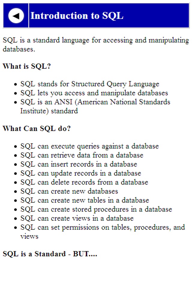 SQL programming tutorial screenshot 2