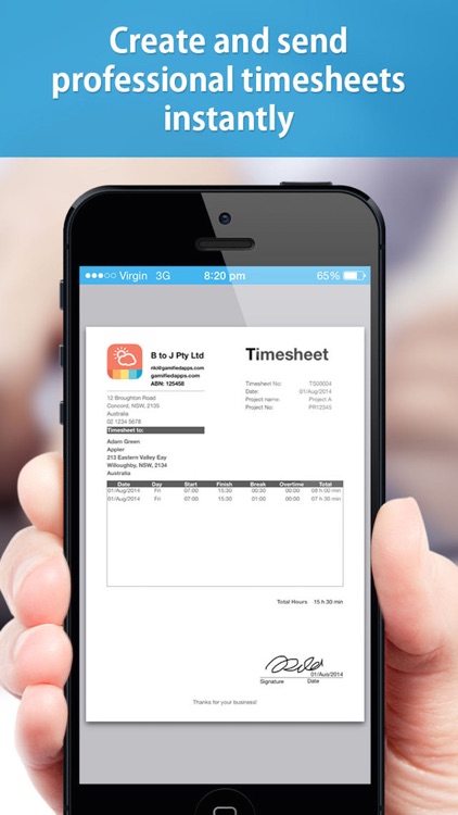 Work hours tracker - Track & send timesheet screenshot-3