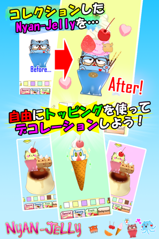 Nyan-Jelly  Get & Float: Decorate with sweets! screenshot 4