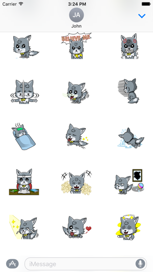 Cute Wolf Sticker For iMessages(圖2)-速報App