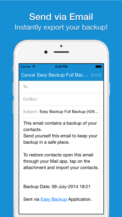 Easy Backup Pro - My Contacts Backup Assistant for iCloud, Google, Gmail & Yahoo Contacts Screenshot 2