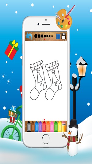聖誕節圖畫書 - 免費兒童彩色頁面(圖4)-速報App