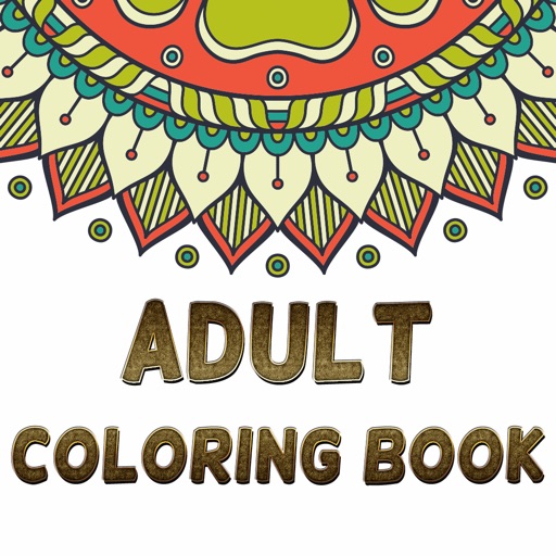 Coloring Book For Adults Pigment Pages Relaxation Icon