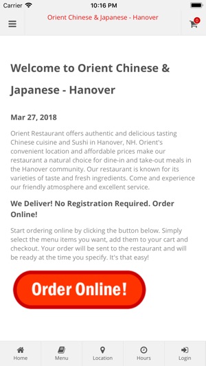 Orient Restaurant Hanover(圖1)-速報App