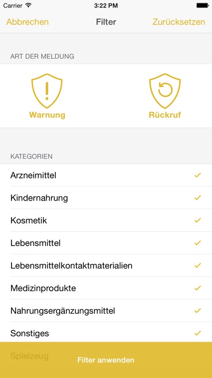 AGES Produktwarnungs-App