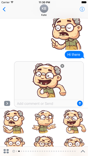 Old Grandpa - Stickers for iMessage(圖3)-速報App