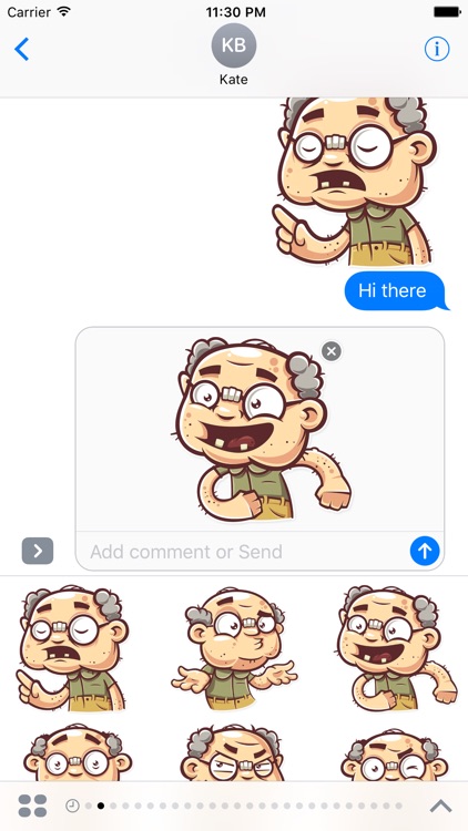 Old Grandpa - Stickers for iMessage