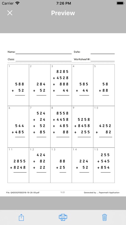 Math Paper Worksheet screenshot-4