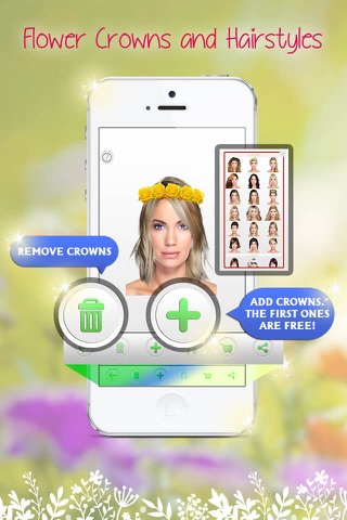Flower Crowns and Hairstyles: Try on a New Look screenshot 2