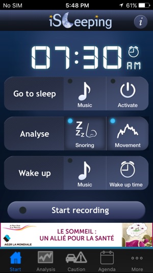 application isommeil