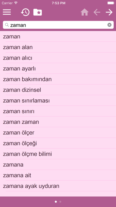Greek Turkish dictionary screenshot 3