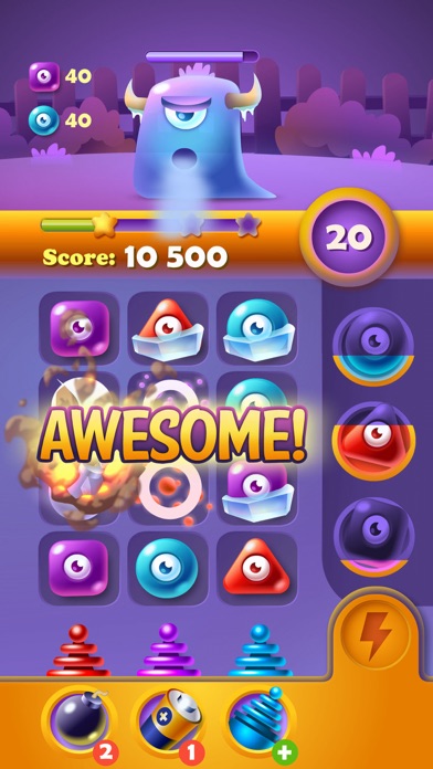 Jolly Swipe - Jelly Monster Match Puzzle Game screenshot 2