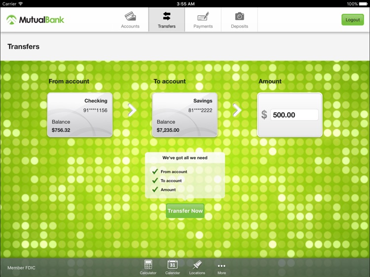 MutualBank for iPad screenshot-3