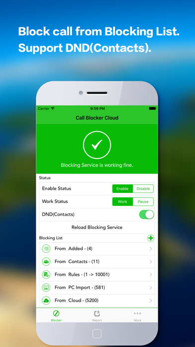 Call Blocker Cloud - Block unwanted spam calls Screenshot 1