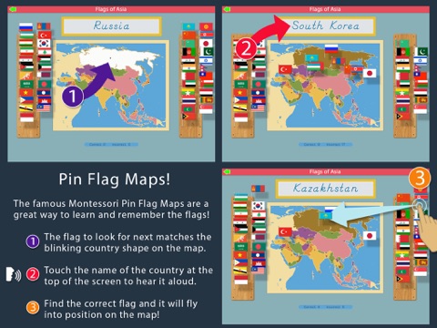 Flags of Asia - Montessori Geography screenshot 3