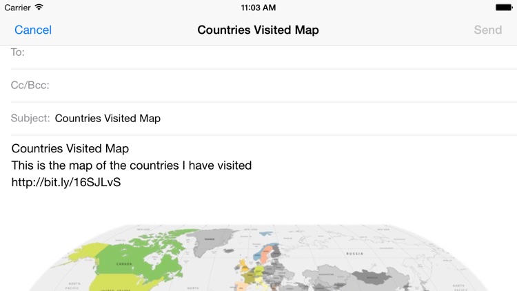 Countries Visited Map screenshot-3