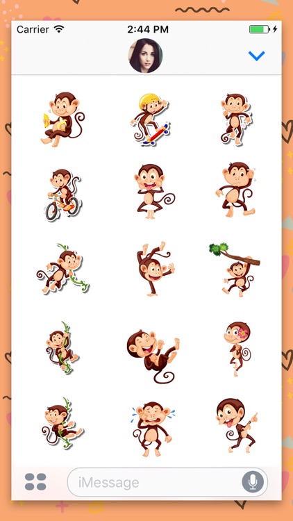 Animated Monkey: Chat Stickers