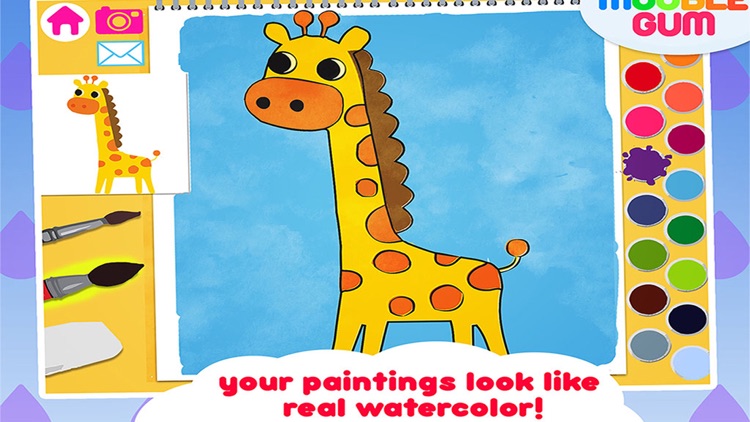 animal coloring book & Art Studio - painting app for children  - learn how to paint cute jungle animals