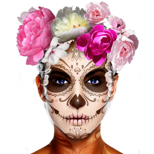 Flower Crowns & Masks - Mexican Sugar Skull Makeup