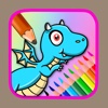 Game Dragon Coloring Page for Kids Painting