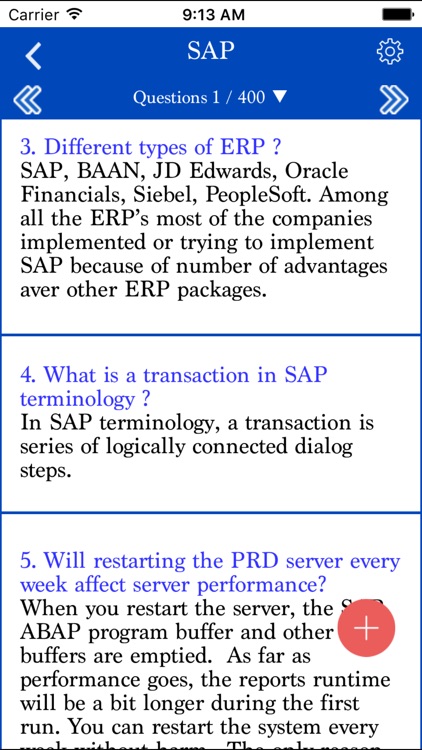 SAP -  Interview Questions