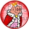 Pig Meets Queen Jigsaw Puzzle Game For Kids