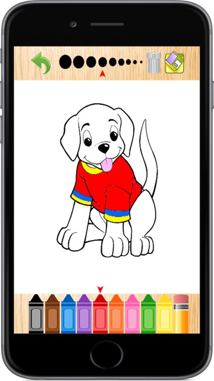 Puppy Dog Kids Coloring Books Page - Learning Game for Toddlers