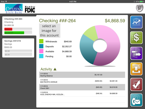 Bank Waverly Mobile for iPad screenshot 2