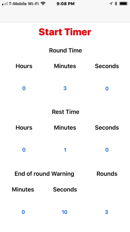 Work Out Round Timer