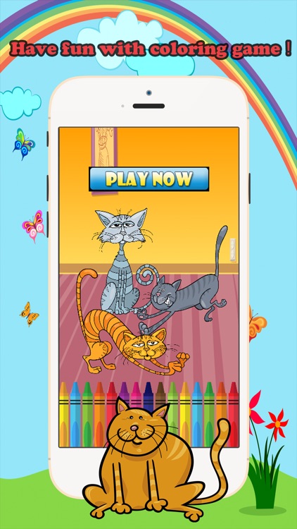 Cat Coloring Book Play Educational Toddler Games screenshot-0