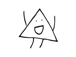 This is an awesome sticker pack where most of the stickers have three edges, two legs and a cute facial expression