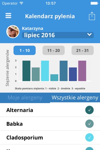 Prognoza pylenia screenshot 3
