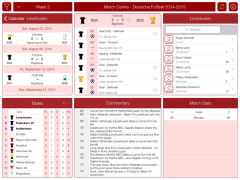 Deutsche Fußball 2014-2015 - Match Centre screenshot 2