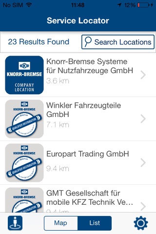 Knorr-Bremse CVS Service Locator screenshot 3