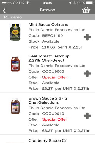 Philip Dennis Foodservice App screenshot 2