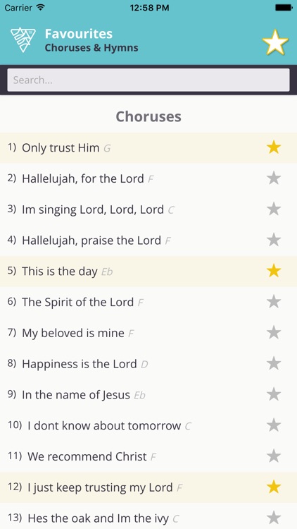 Favourite Choruses & Hymns