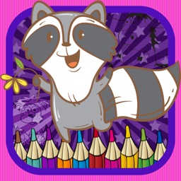 cute animal coloring for kid-learn skill easy toddler game free