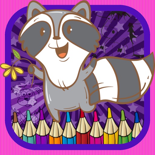 cute animal coloring for kid-learn skill easy toddler game free icon