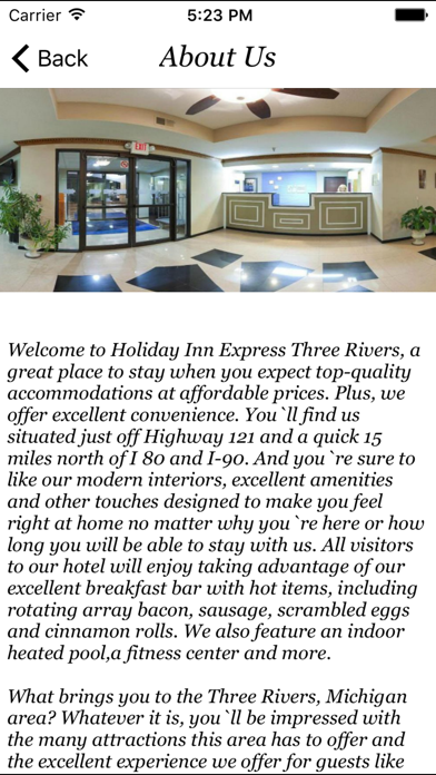 How to cancel & delete Holiday Inn Express & Suites Three Rivers from iphone & ipad 1