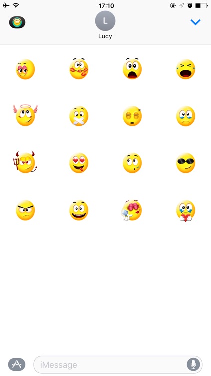 Yellow Smiley Emoji Stickers Gifs for iMessage
