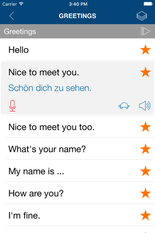 Learn German Phrases Pro screenshot 2