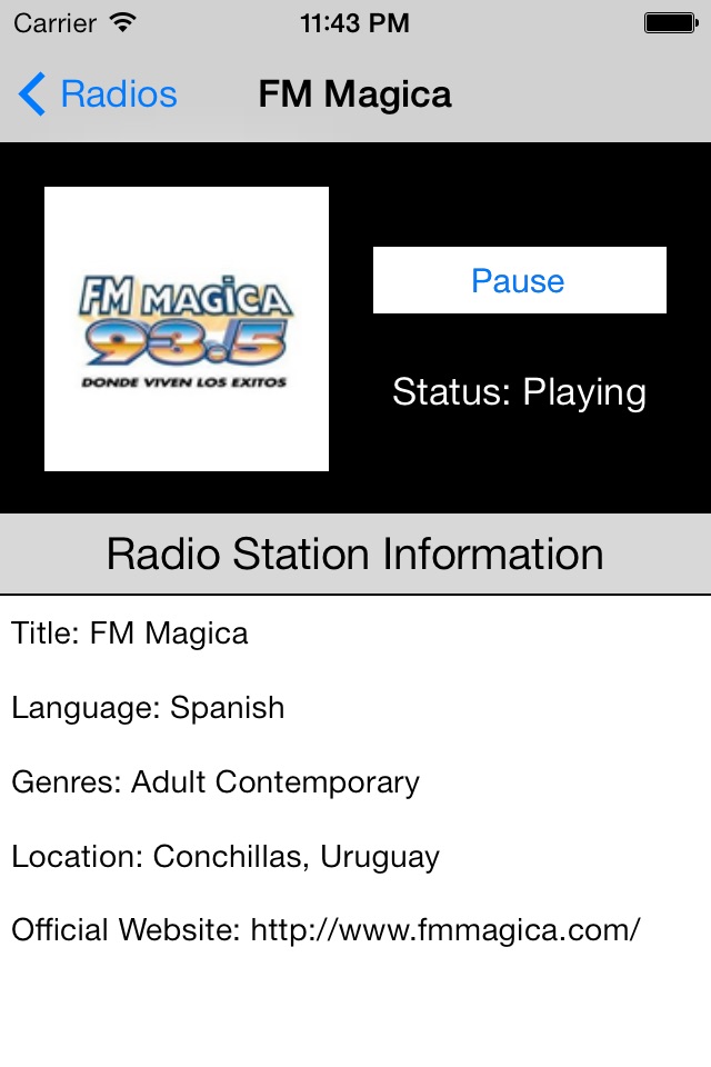Uruguay Radio Live Player (Montevideo / Spanish / español) screenshot 4