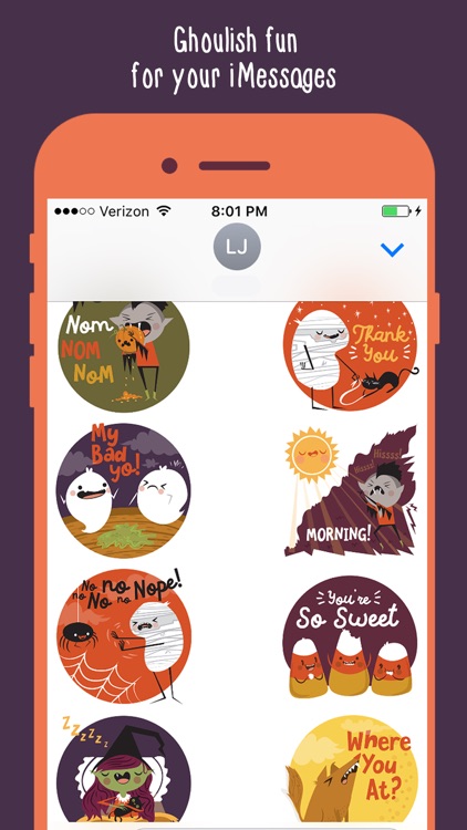 Spooky Cute Halloween Emoji Stickers