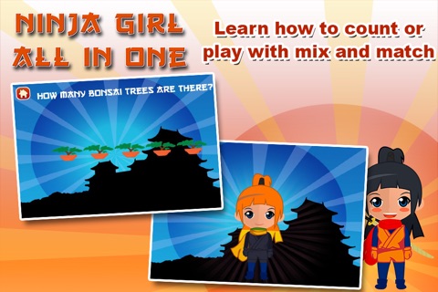 Ninja Girl Preschool Games for Kids screenshot 2