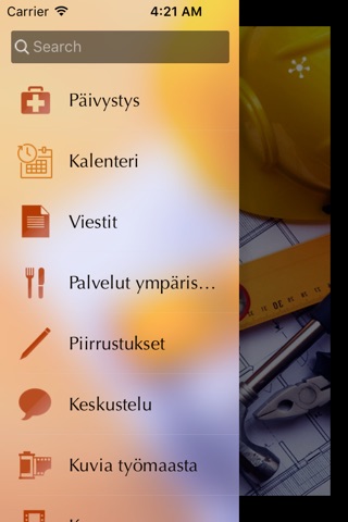 Työmaan viestintä sovellus screenshot 2