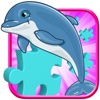 Little Dolphin Swimming Party Jigsaw Puzzle Game