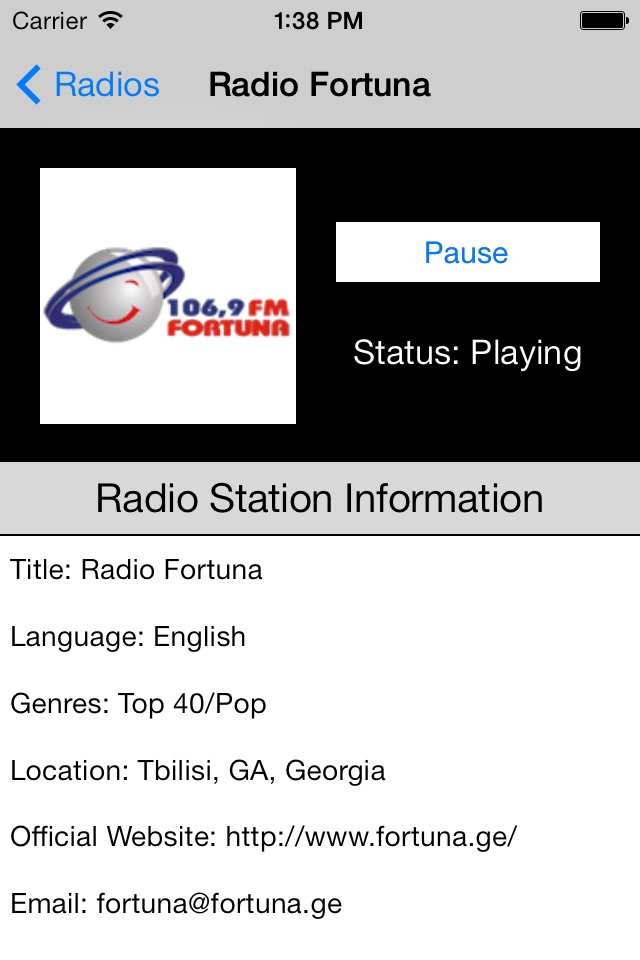 Georgia Radio Live (Georgian) screenshot 3