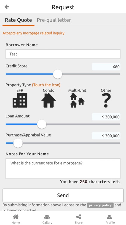 Brandy Duncan's Mortgage App